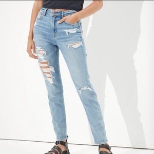 AEO Mom Ripped Jeans